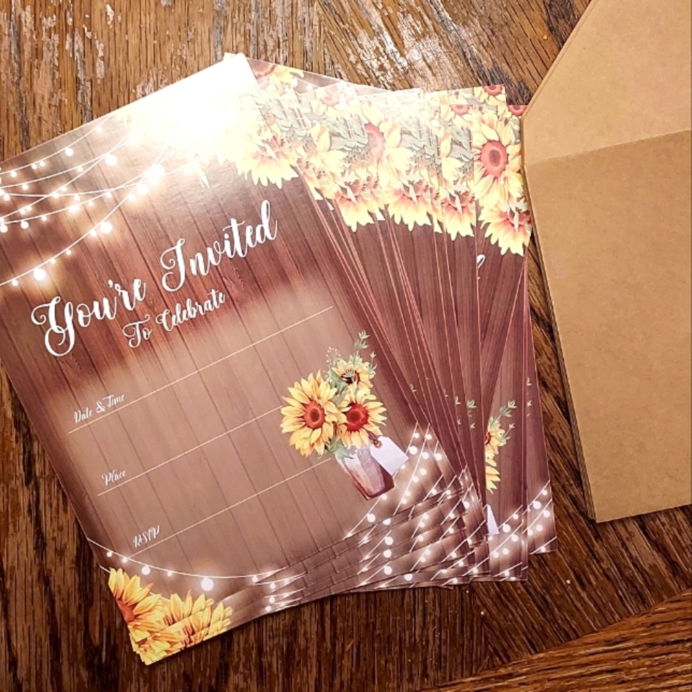 Sunflower Invitations